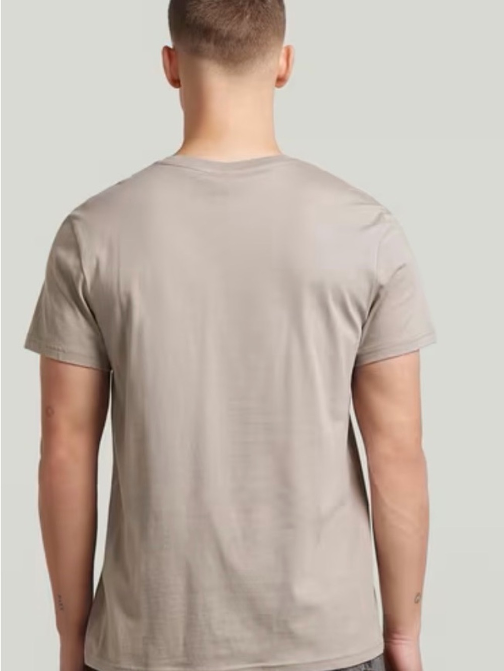 G-Star Short Sleeve Logo Tee in Light Beige - Picture 4 of 5